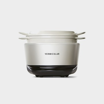 【福利品】//結帳輸入VMB8001享7折// Vermicular MINI IH 琺瑯電子鑄鐵鍋(海鹽白)