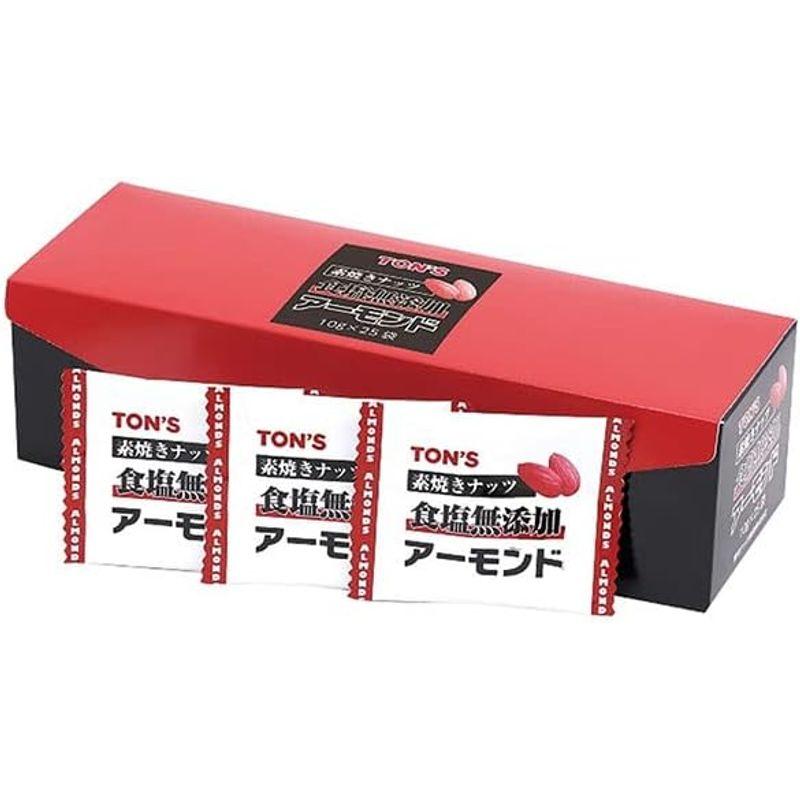 東洋ナッツ トン 素焼きアーモンド 250ｇ(10ｇ×25袋)×8箱入×(2ケース)