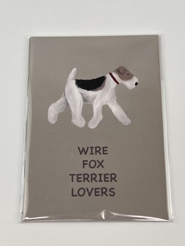 Wirefoxterrier剛毛獵狐梗 LOVE小冊 淺灰
