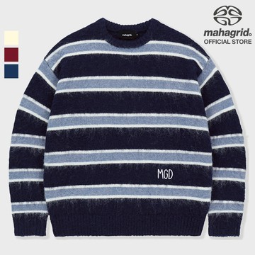 [MAHAGRID] 毛條紋針織毛衣_韓風