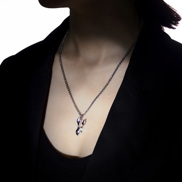 925純銀【泛靈系列】頑兔吊墜 吊墜可拆 情侶項鏈 I 節日禮物