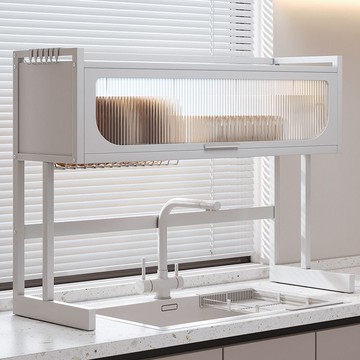 廚房水槽置物架家用多功能瀝水架臺面防塵碗柜水池碗碟瀝水收納架 y806