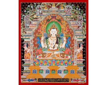 觀世音菩薩唐卡 - 無限慈悲的菩薩