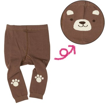 akachan honpo - 針織內搭褲-褲襠動物-咖啡色