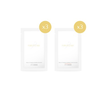 PURETÉCARE「水感裸肌美」光對策輕透防曬體驗組(無色1.5ml*3+潤色1.5ml*3)