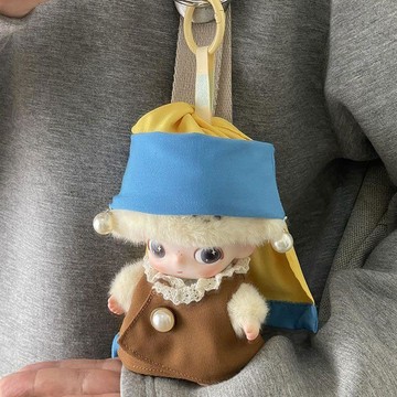 ✨動感 優選✨ 僅娃衣】適用於dimoo搪膠 玩偶娃衣掛 件 換衣服 戴珍珠耳環的少女裝