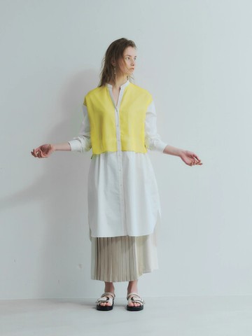 透視感分層襯衫洋裝(7B21L0H0400) - YECCA VECCA