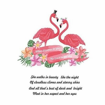ウォールステッカー おしゃれ フラミンゴ 動物 鳥 花 子供部屋 英字 アルファベット 海 夏 英語 文字 かわいい 通販 Lineポイント最大get Lineショッピング