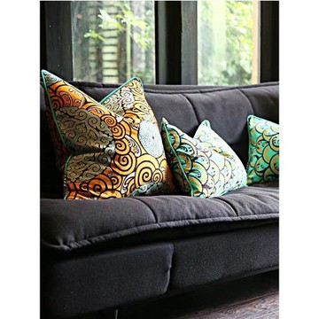 漢尚 抱枕靠墊靠枕腰枕沙發床頭汽車棉麻布藝加厚大號不含芯