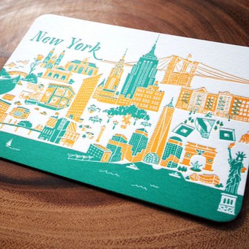 旅遊活版印刷明信片 - 紐約