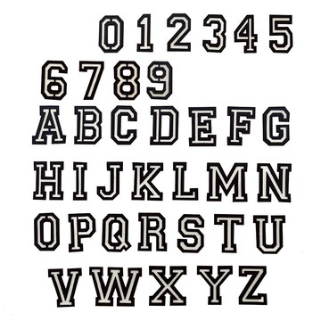 【哈狼族】魔術貼/HLa/夜光26個英文字母A-Z 0-9數字反光魔術貼※有附毛面(附發票已含稅)