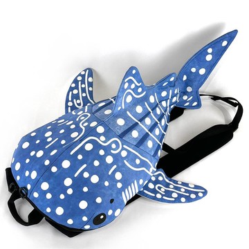 設計款WS117e - 【純棉帆布】鯨鯊立體造型背包#XL