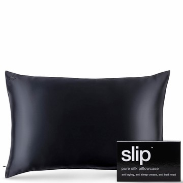 Slip Silk Pillowcase - Queen (Various Colors) - Black