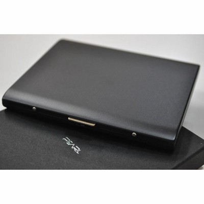 真珠 PEARL マッドブラック メタル シガレットケース パリス 85mm 100mm 10本 ロング可 ブランド たばこケース タバコケース 人気 艶消し黒 かっこいい シガーケース