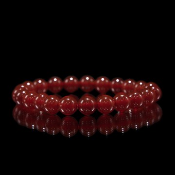 EW-天然紅瑪瑙圓珠8mm 10mm柿子紅瑪瑙手鏈素圈男女款手串