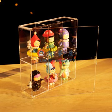 手辦盲盒收納盒 防塵泡泡瑪特整理柜子 亞克力透明公仔娃娃展示架【淘夢屋】