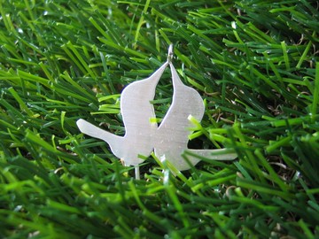 同行-鳥兒倆-銀墜飾