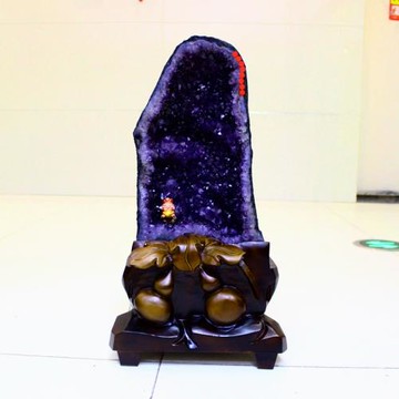 永韻 批發天然紫水晶洞擺件 紫晶洞 瑪瑙洞水晶洞 紫色原石錢袋子