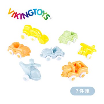 瑞典 Viking toys 莫蘭迪色系-迷你交通小車隊(7件組)-7cm