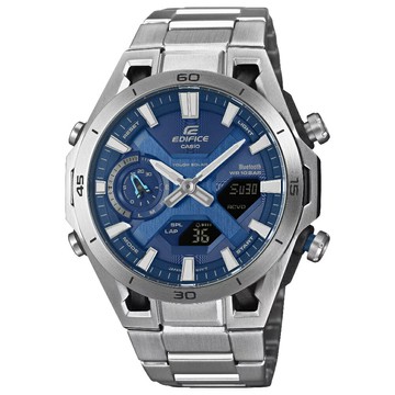 CASIO卡西歐 EDIFICE  ECB-2300D-2A  太陽能x藍牙連線賽車計時腕錶 藍面 45.8mm ｜樂天領券現折★全館特惠中★指定刷卡回饋10%