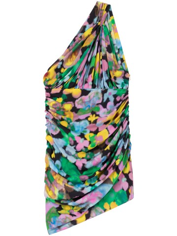 AZ FACTORY - x Lutz Huelle Ava floral-print one-shoulder minidress - women - FSC Viscose/FSC Viscose - 36 - Pink