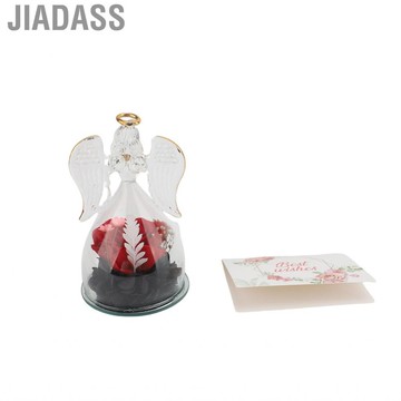 Jiadass 保留的花朵玫瑰玻璃真實永恆的持久裝飾易於照顧美麗的生日有意義