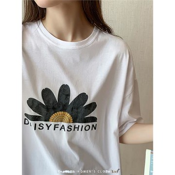 重磅純棉短袖T恤男女同款夏季ins潮牌個性涂鴉設計感寬松百搭上衣