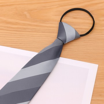 Laifuu.拜伯斜條8cm寬版領帶拉鍊領帶