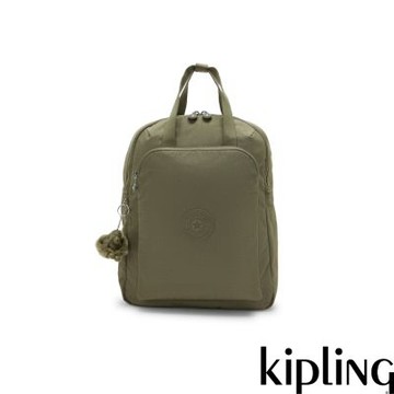 Kipling (網路獨家款)鼠尾草綠拉桿行李袋後背包-KAZUKI L