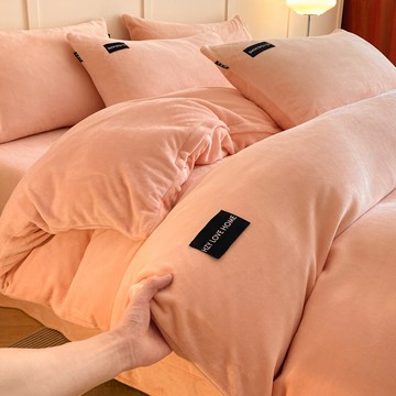 台灣出貨 牛奶絨床包組 床包組雙人 加厚保暖床包組 雙人加大床包組 保暖柔軟親膚 床包四件組 冬季床包組 保暖床單 床包