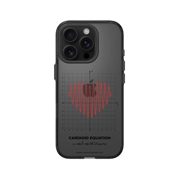 iPhone 16 Pro Clear (相機按鈕) 酷墨灰 - Valentine's Day Collection - 愛的方程式：心跳（紅）