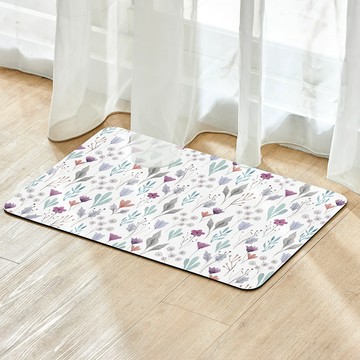 義大利La Belle《恬日花語》抗菌可水洗軟式珪藻土強效吸水地墊 60*39CM