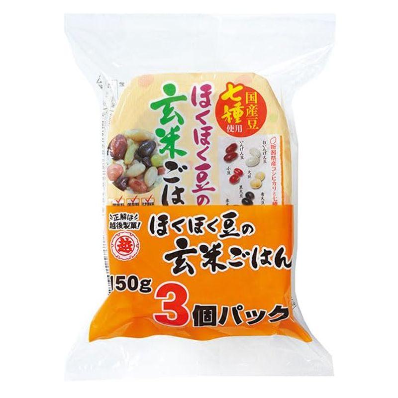 越後製菓 ほくほく豆の玄米ごはん 3食パック (150g×3個)×4個入×(2ケース)