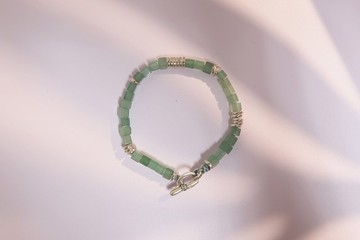 鹿鳴原創 時尚小眾銀手鏈 寶藏手鏈 S925純銀手鏈 東陵玉手鏈