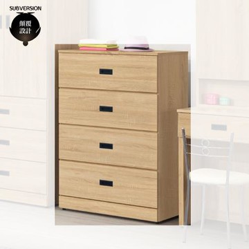 【顛覆設計】里多卡2.7尺大四斗櫃(原切色)