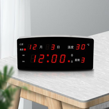 鬧鐘 創意led夜光插電電子鐘 110V臺式數碼萬年歷時鐘 鬧鐘掛鐘 日歷數字鐘表