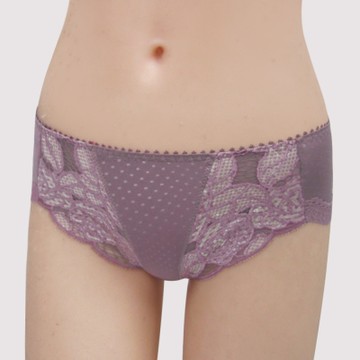 曼黛瑪璉-15AW集中穩定法式香吻  低腰寬邊三角內褲(香芋紫)