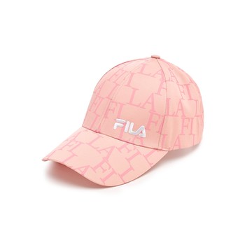 FILA 滿版LOGO帽/棒球帽-粉色 HTY-5009-PK