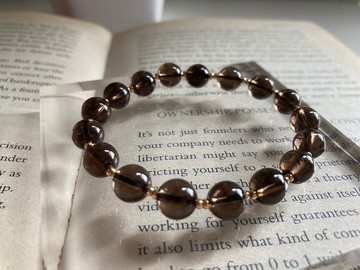 手圍客制-天然茶晶彈線手串