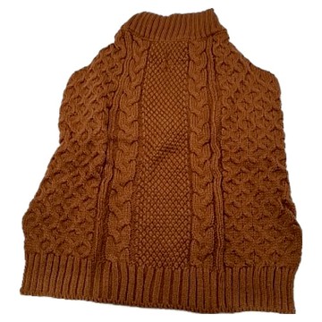 PEHOM 寵物毛衣背心(太妃橘)XL 柔軟舒適 時尚百搭 高領保暖  1件