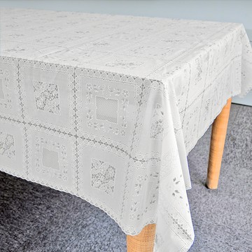 Meiwa 裁切珍珠面蕾絲桌巾 寬138cm