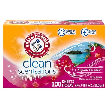 ARM&HAMMER 衣物柔軟片 熱帶天堂香氛  1個  100片