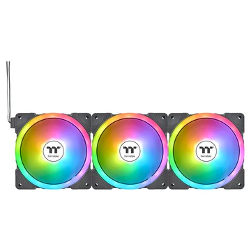 曜越 SWAFAN EX14 ARGB Sync 正反轉水冷排風扇 3個 可替換扇葉設計  CL-F168-PL14SW-A  黑色  1組