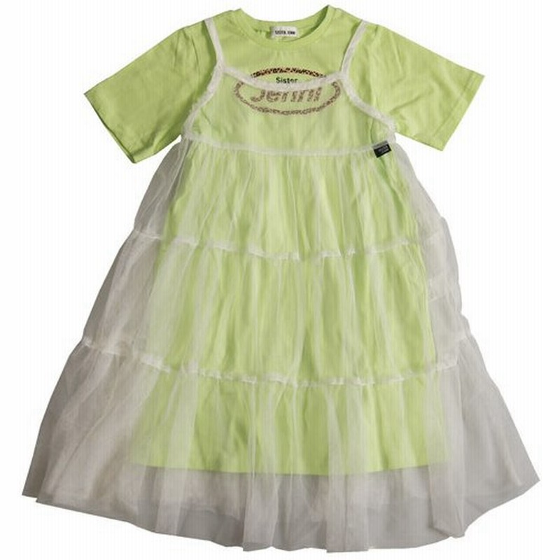 40 Offセール Sister Jenni シスタージェニィ 130 160cm チュールキャミワンピ付き半袖ワンピース グリーン メール便ok 21春夏 シスタージェニー 子供服 Sale 通販 Lineポイント最大get Lineショッピング