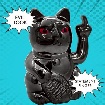 ANGRY CAT 中指貓 (亮黑)