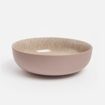 查莉陶瓷碗21.5cm 渲紋淺棕