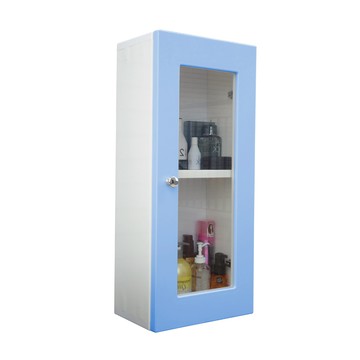 【Abis】經典單門防水塑鋼浴櫃/置物櫃(2色可選)2入藍色