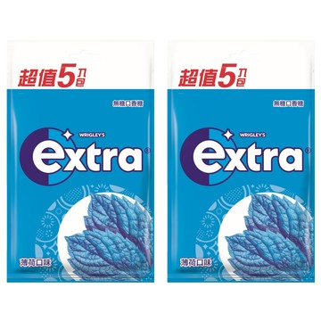 Extra 益齒達 潔淨無糖口香糖 薄荷口味  140g  2袋