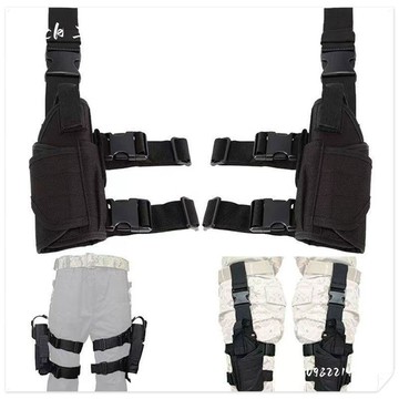戶外戰術綁腿掛包多功能腿包快把板套cosplay軍迷道具腿部工具包免運