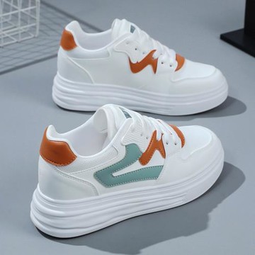 小白鞋女2023新款春季厚底內增高運動顯腳小百搭34碼女鞋2022爆款